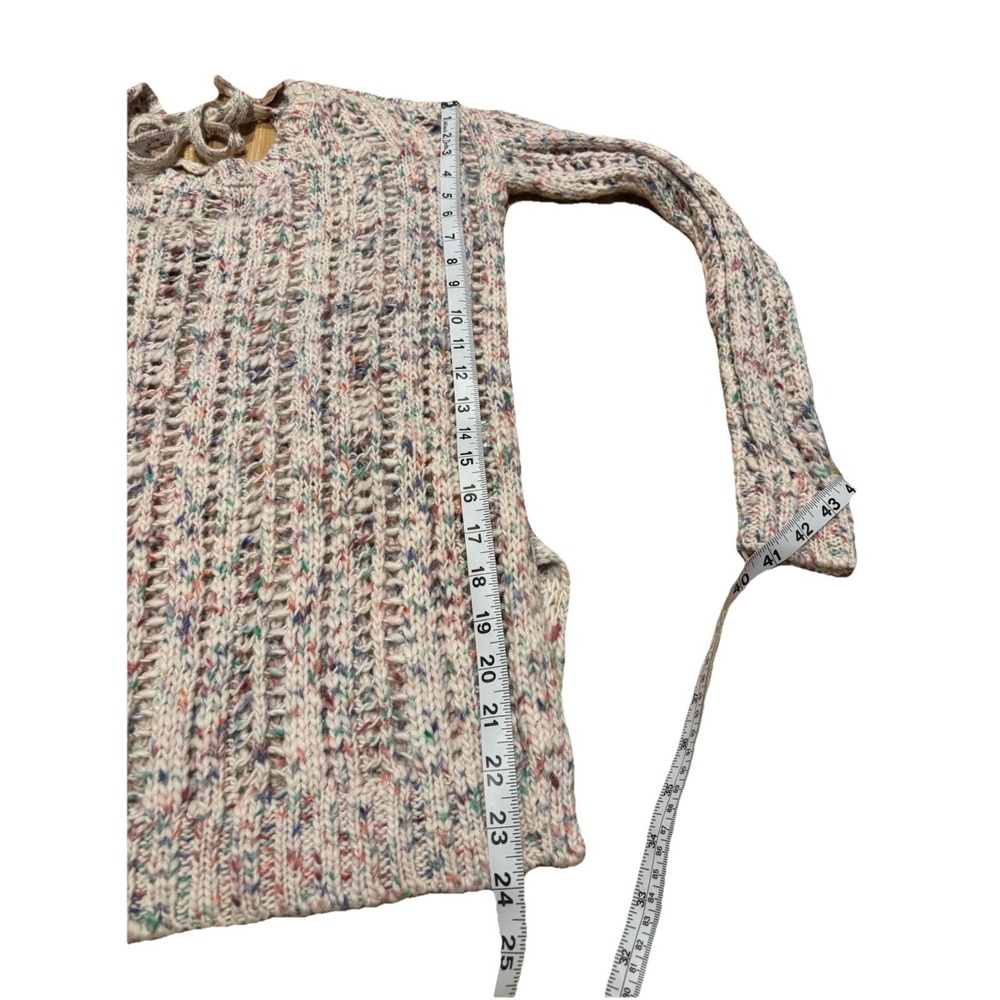 American Eagle Outfitters Women's Tie Back Tan Marled Supersoft Sweater XS NWT - Picture 11 of 12